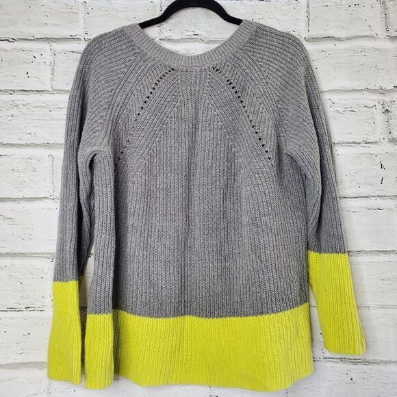 Torrid color block pullover size 1 or 1x or XL knit sweater gray yellow - Picture 7 of 7